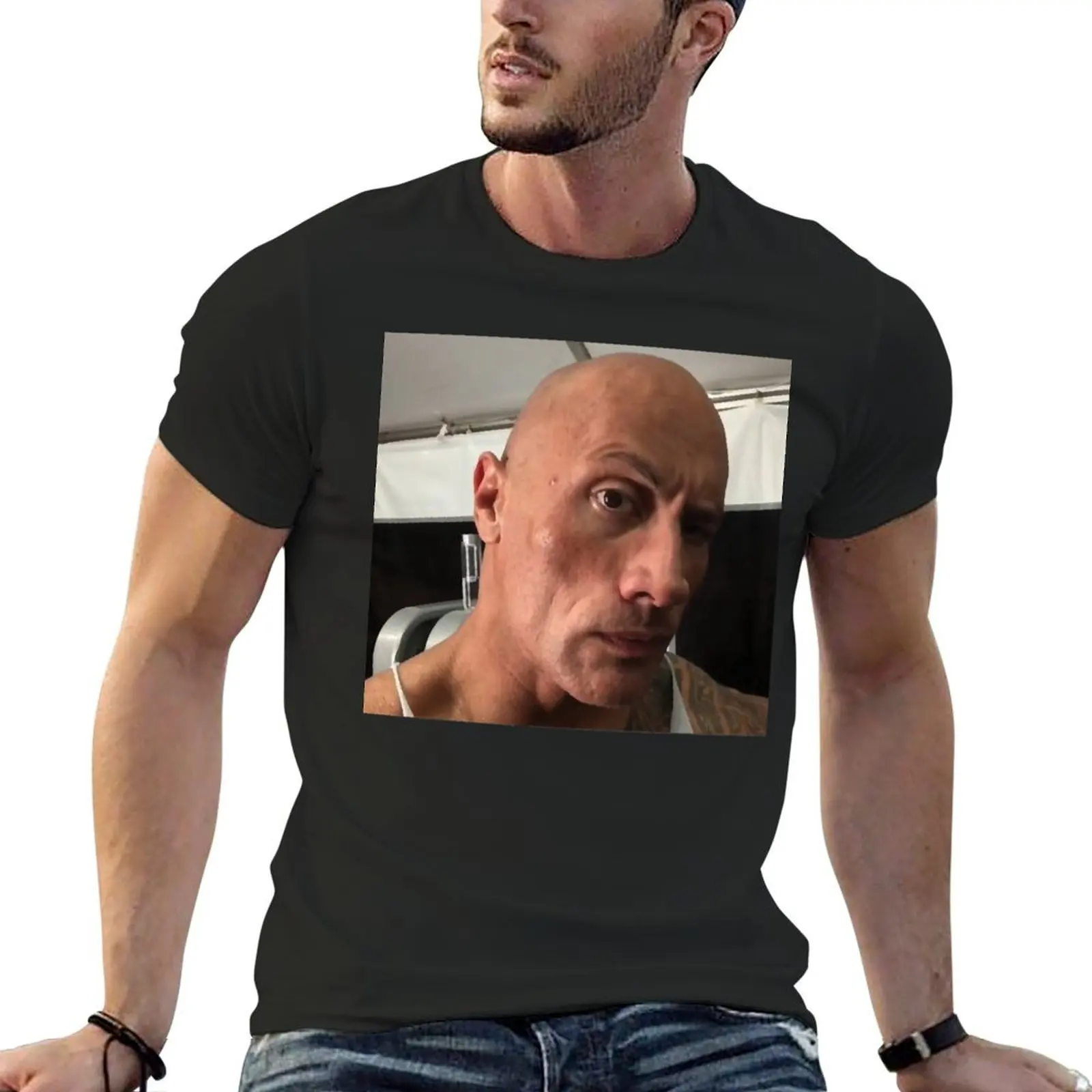 Dwayne The Rock Johnson eyebrow raise meme T-Shirt oversized t shirt graphic t shirt vintage tops mens designer t shirt