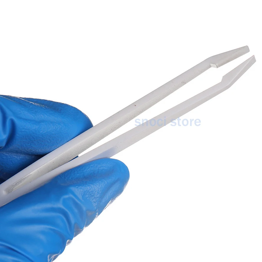 Western Blot Plastic Flat Tip Tweezers, Anti‑Static Non‑Magnetic Lab Forceps Flat‑Head Tweezers for Lab Membrane Sample Handling