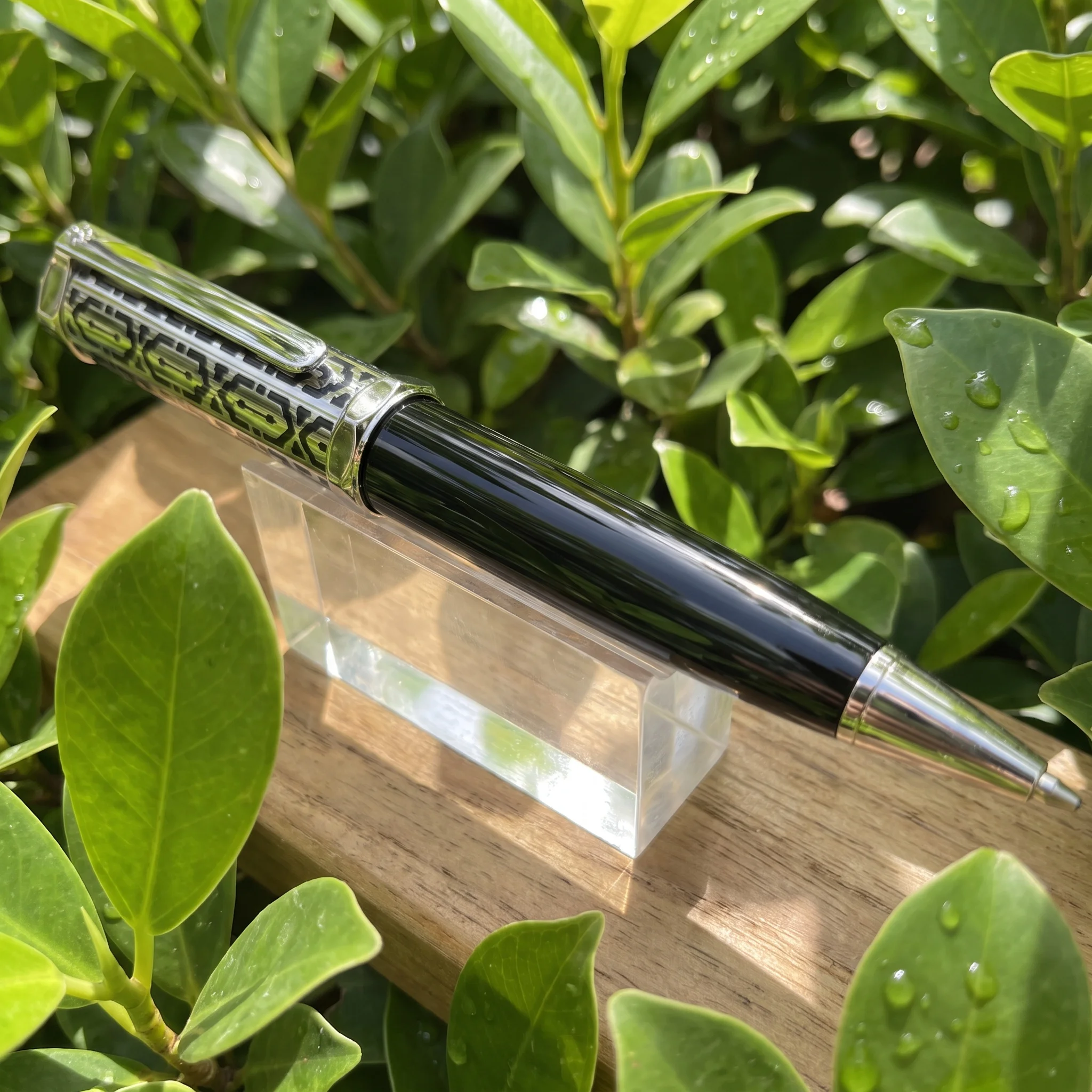 Exquisite Wedding Office Polygon-shaped Black Siganture Ballpoint Pen,Journaling & Business Festival  Writing Pen