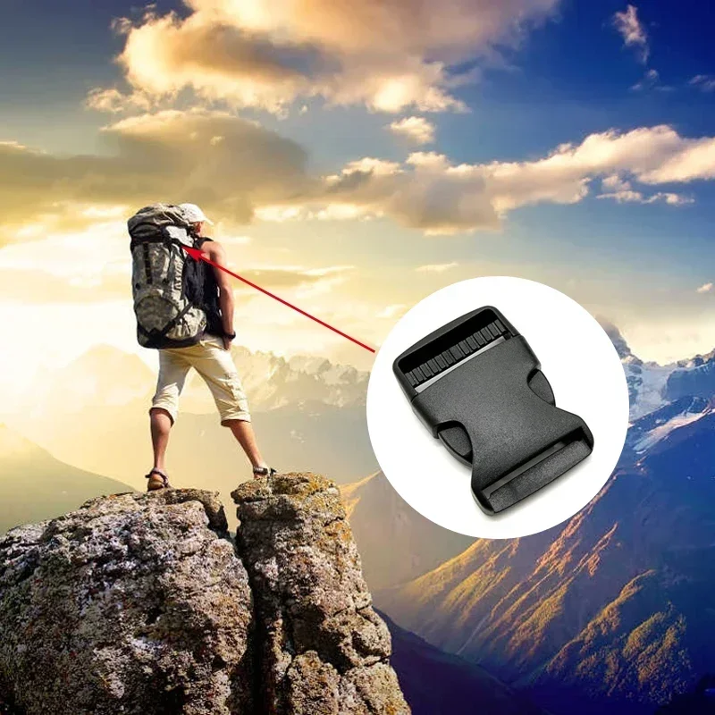 2-10Pcs 15-50mm Adjustable Side Release Buckle Plastic Hardware Tactical Molle Backpack Belt Bag Strap Webbing Replacement Parts