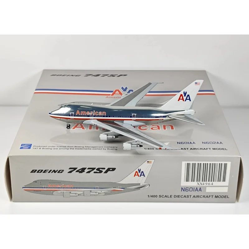 

JC Wings Diecast 1/400 Scale XX4965 American Airlines B747SP N602AA Alloy Aircraft Model Collectible Decorative Ornament Gift