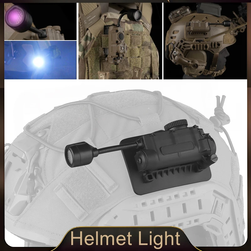 ไฟฉายติดหมวกยุทธวิธี ไฟแฟลช สีแดง เขียว น้ำเงิน ขาว อินฟราเรด ไฟ IFF สำหรับล่าสัตว์ ตกปลา ไฟ LED เสริม