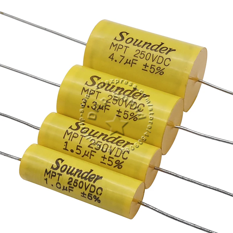 MPT金属化ポリプロピレンフィルムコンデンサ、分周器、非極性コンデンサ、2個、0.47uf-4.7uf、250v