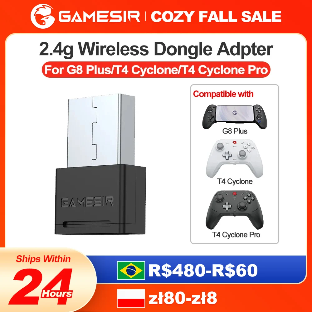 Gamesir G8 + G8 Galileo Plus T4 Cyclone y T4 Cyclone Pro 2,4g receptor Dongle inalámbrico adaptador accesorios de consola de juegos