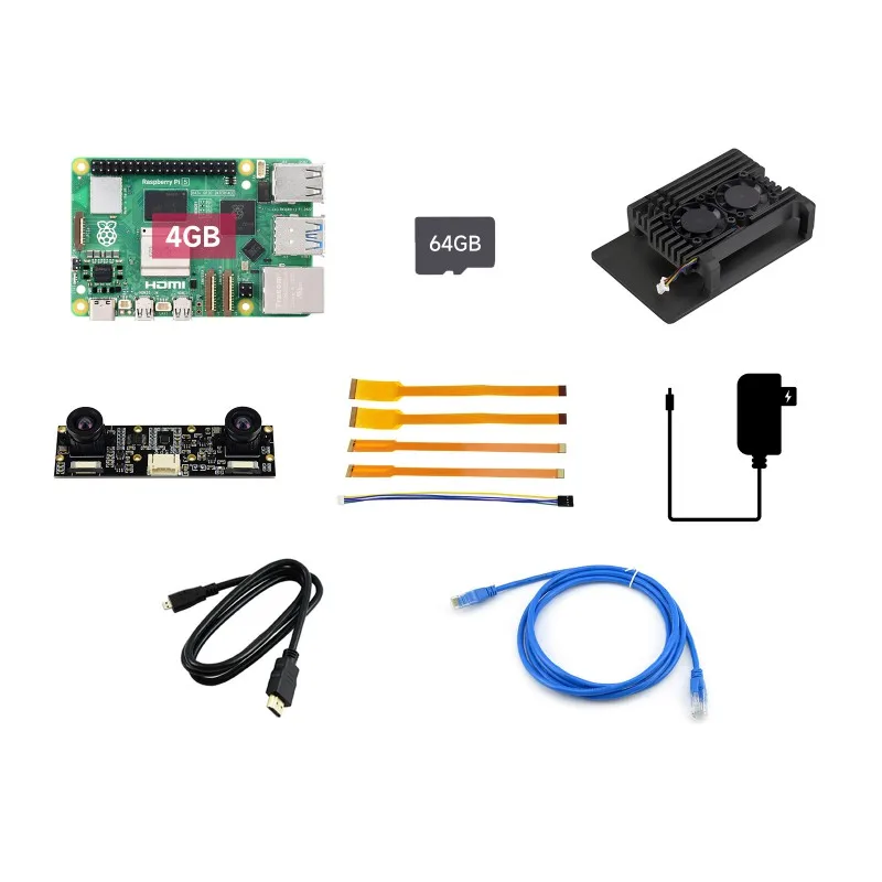 

PI5-4GB Dual-Camera Kit C,Options for Kits and 4GB/8GB RAM, BCM2712 processor, 2.4GHz quad-core 64-bit Arm Cortex-A76 CPU