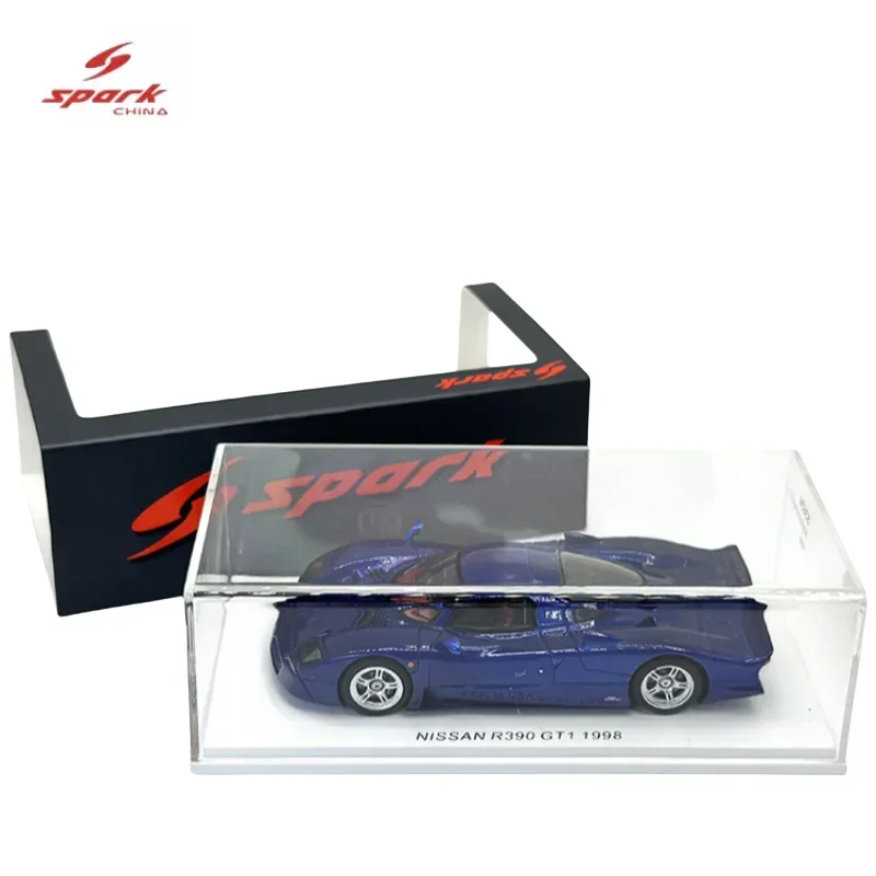 Spark 1/43 Nissan R390 GT1 1998 model simulasi resin, koleksi mainan dekorasi anak-anak, hadiah liburan untuk anak-anak.