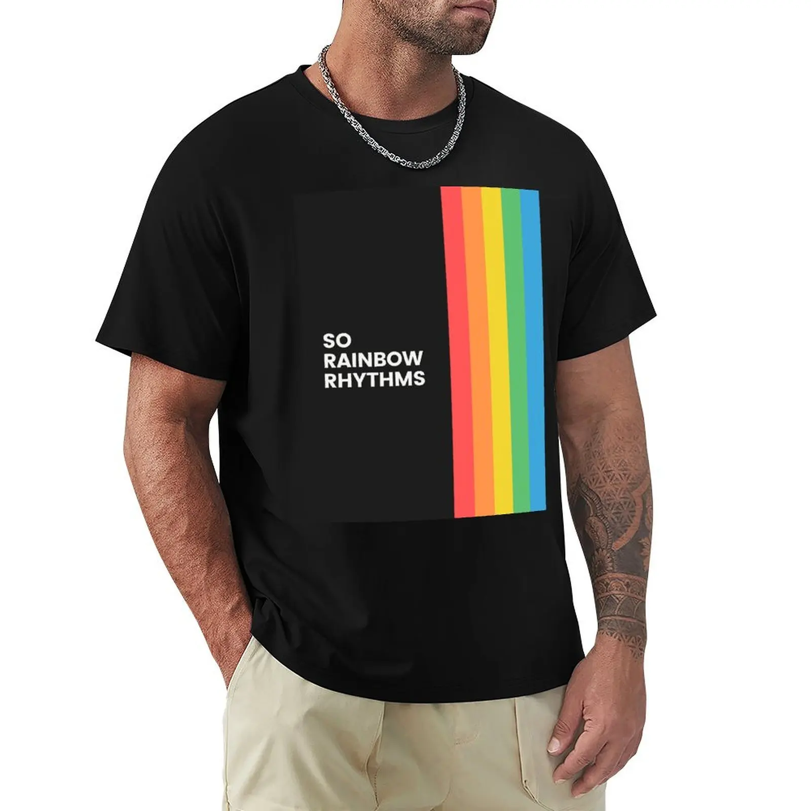 Peep Show: So Rainbow Rhythms T-Shirt Plus Size Summer Short Sleeve T-Shirt