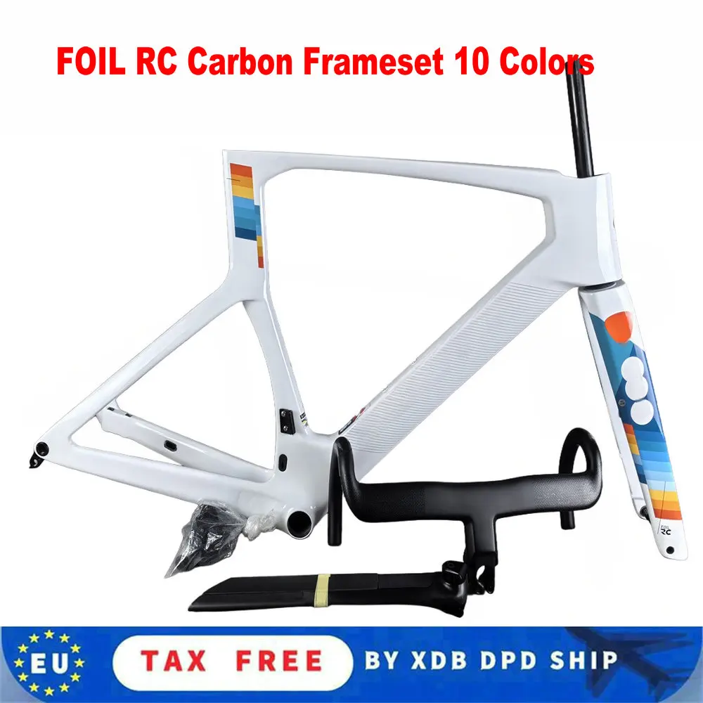 

T1000 Carbon Road Bike Frame Disc Brake FOIL RC Carbon Bicycle Frameset Carbon Road Frames DPD BB386