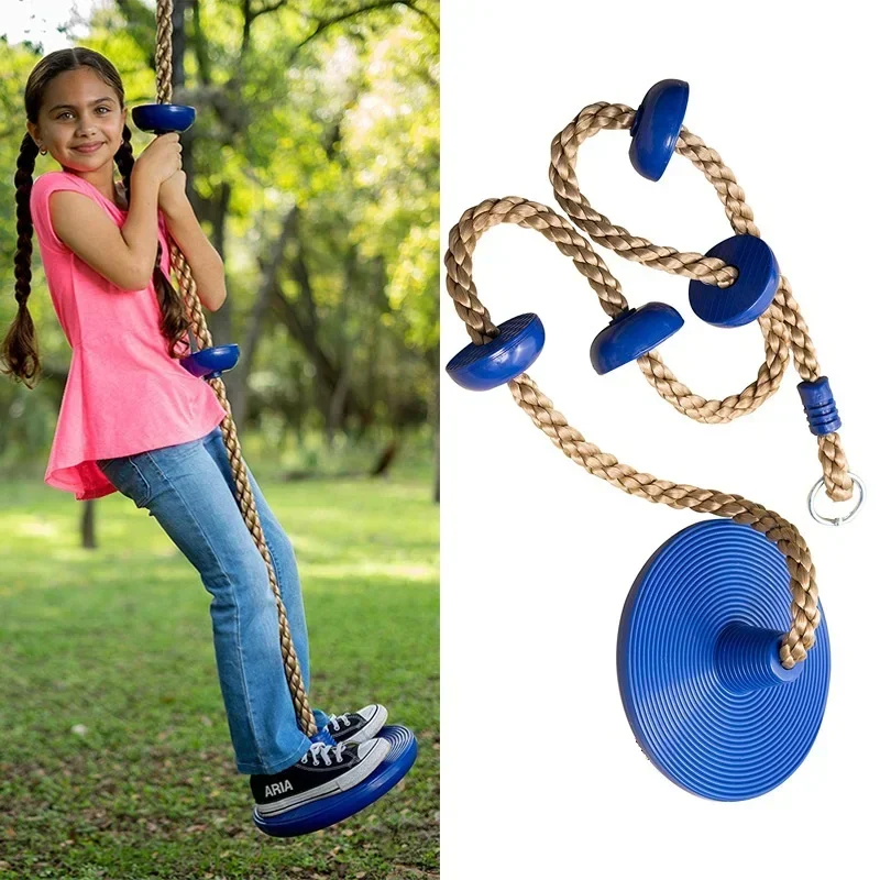 

Outdoor Sports Kindergarten Climbing Toy Disc Swing Seat Climbing Rope Backyard Outdoor Rings Swing Climbing Equipment Toys
