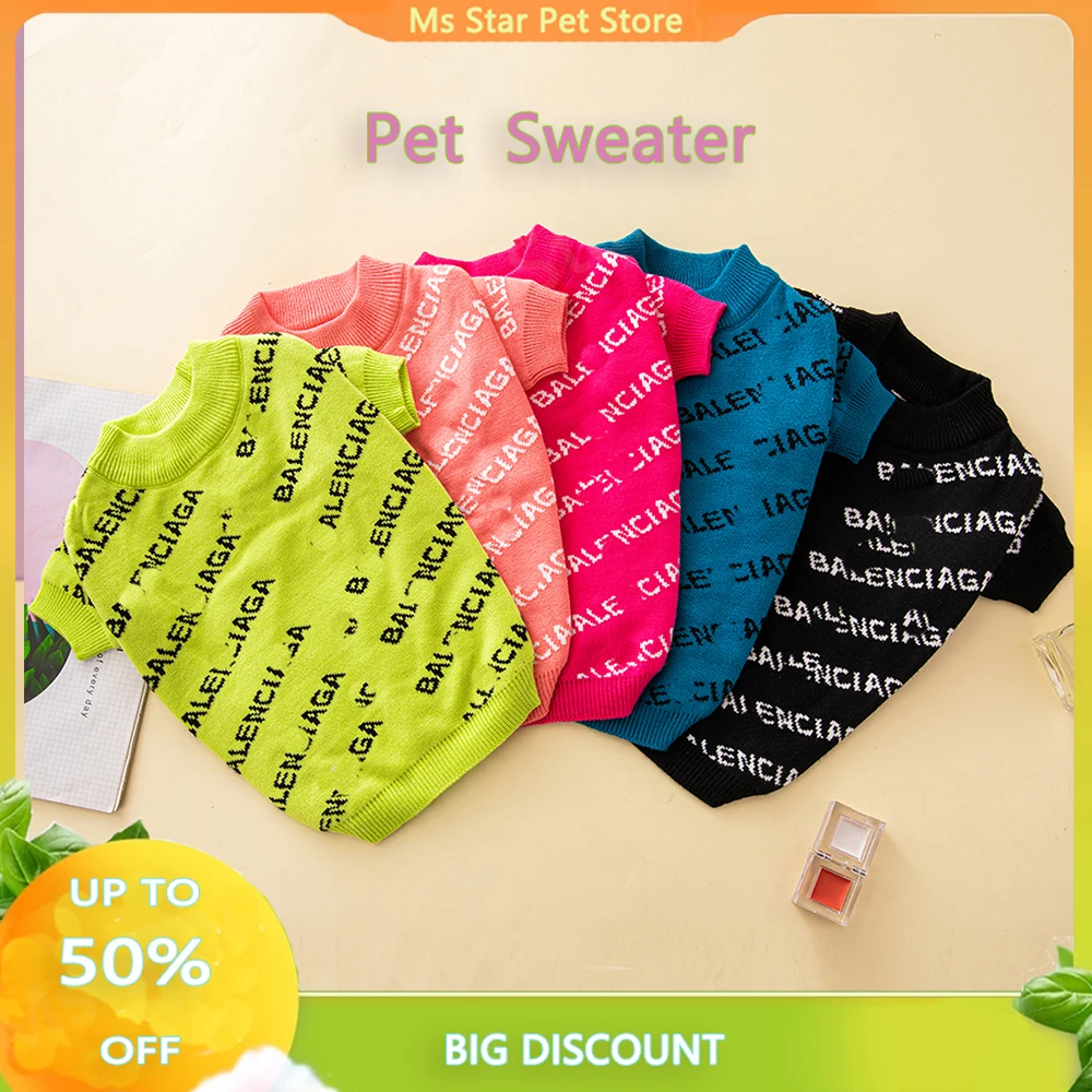 

High quality Cute Autumn Winter Pet Sweater Universal Round Neck Dog Cat Sweater Pet Puppy Clothe Accessories Supplies Christmas