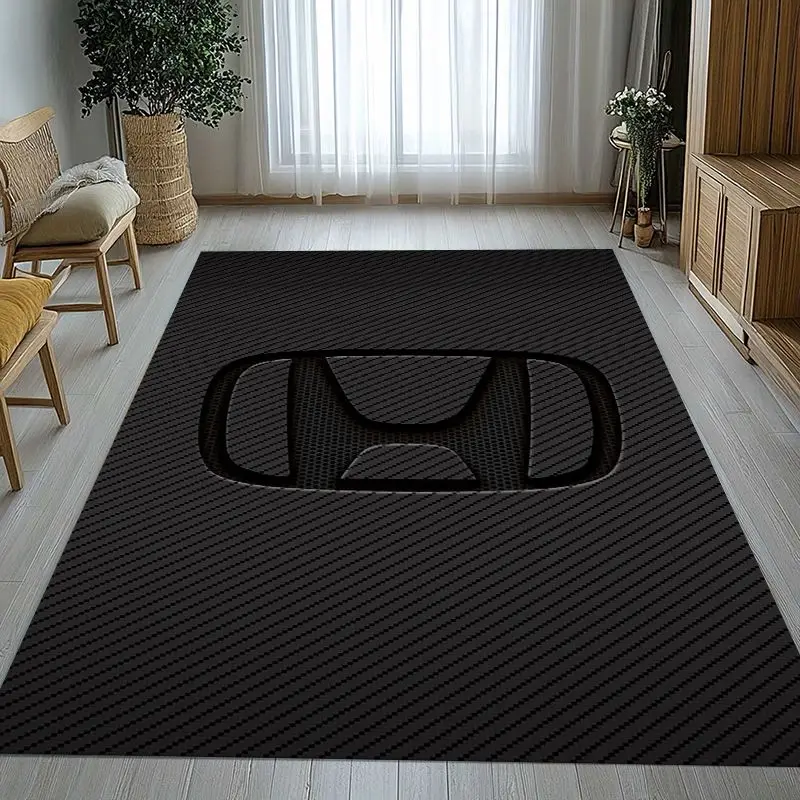 Retro H-HONDA HRC Racing Biker Garage Moto Soft Non-Slip Large Area Rug for Living Room,Bedroom Carpet Mat for Sofa,Home Decor