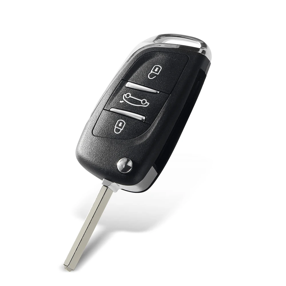 KEYYOU zmodyfikowany Filp składany obudowa pilota z kluczykiem samochodowym Case dla Peugeot 207 307 407 408 308 dla Citroen C4 C2 HU83/VA2 ostrze