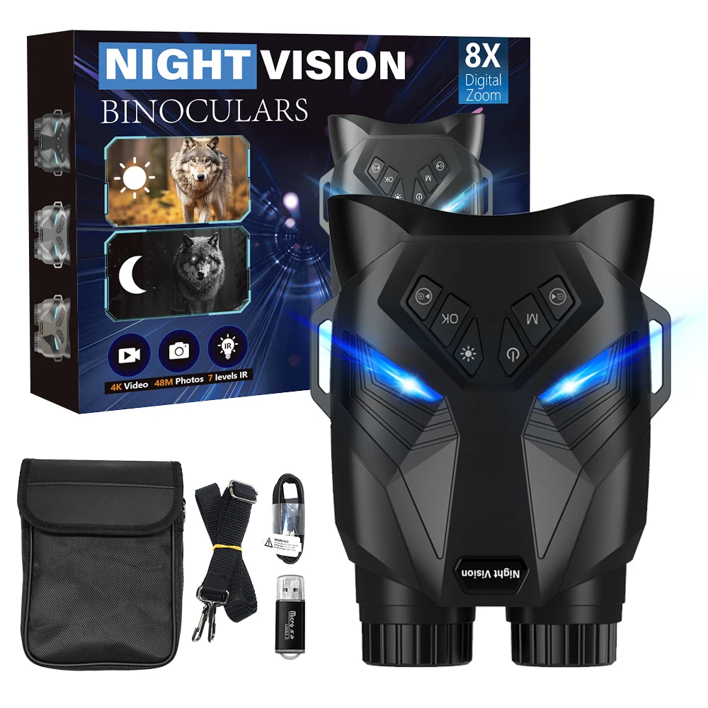 Kamera lornetkowa DT79 z podczerwienią, nagrywająca wideo 4K VR, z widzeniem nocnym 3D, wyświetlacz IPS 3,0 cala do eksploracji na świeżym powietrzu i polowań.