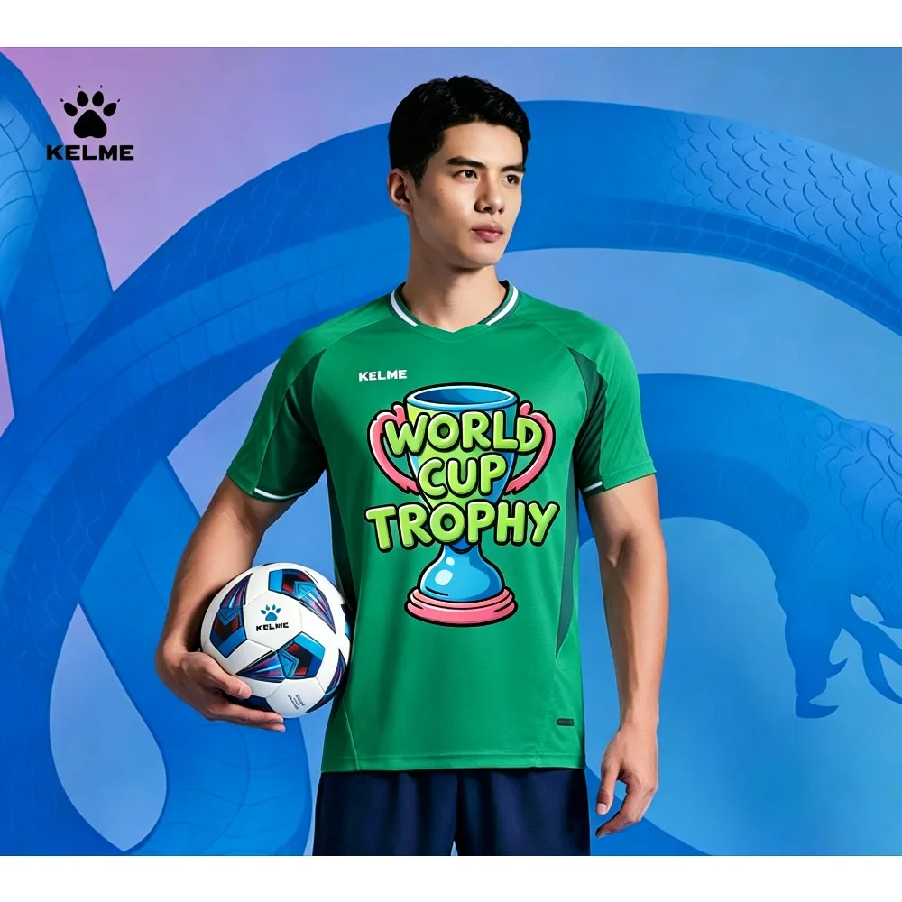 T-shirt pour homme KELME été 2026 : un design collaboratif best-seller alliant sport, fitness, mode décontractée et tissu léger