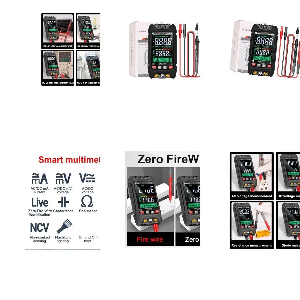 User Friendly Plastic Digital Multimeter With Intelligent Auto Recognition System D2RD
