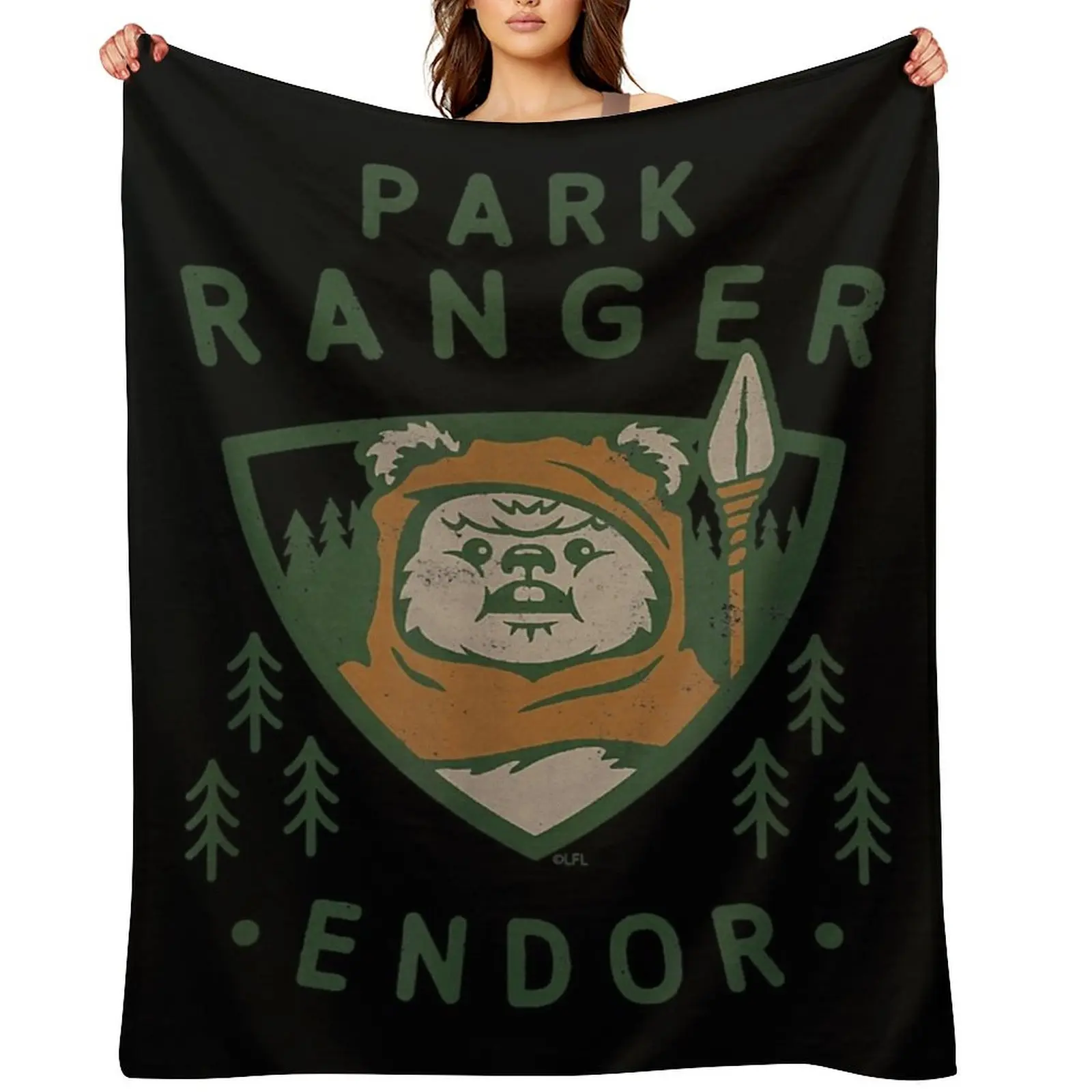 

Ewok Park Ranger Endor Throw Blanket Comforter Bed covers warm for winter funny gift Blankets