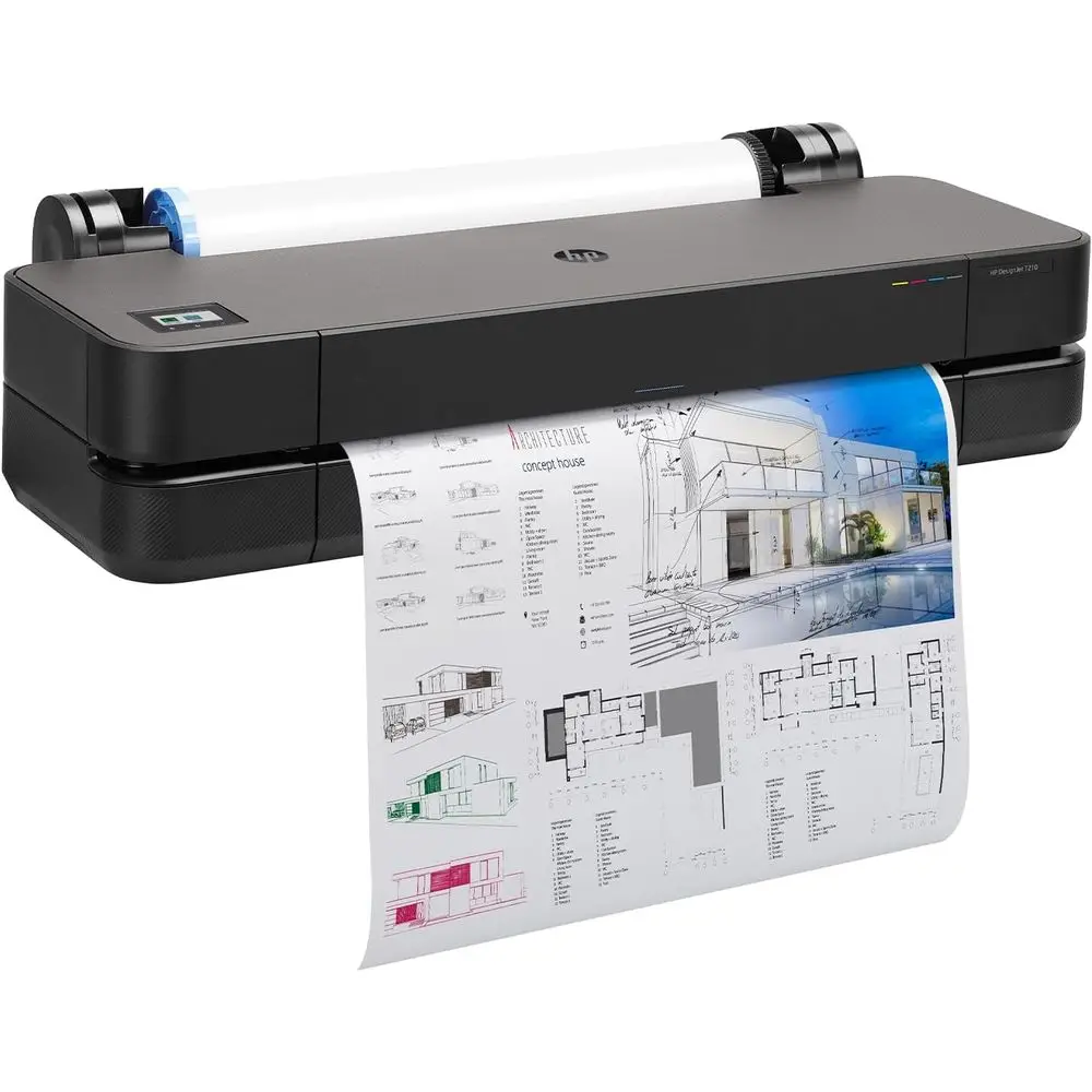 

DesignJet T210 Large ormat 24-inch Color Plotter Printer or Easy Wide CAD & Poster Prints (8AG32D)
