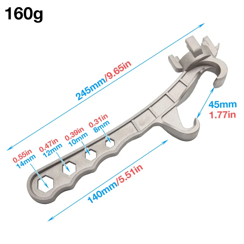 Aluminum alloy lid opener multifunctional Open bucket wrench plastic bucket pry lid labor-saving maintenance hand tool