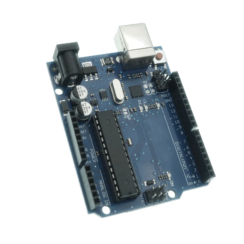 high quality One set UNO R3 Official Box ATMEGA16U2+MEGA328P Chip For Arduino UNO R3 Development board + USB CABLE