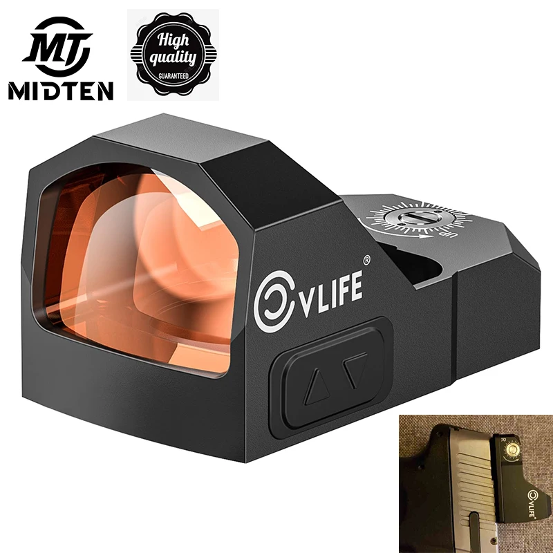 

MidTen WolfCovert Multiple Reticle Red Dot Sight RMR Motion Awake 2 MOA Dot 32 MOS Circle Optic Full-Sized Scope Adapter Plate