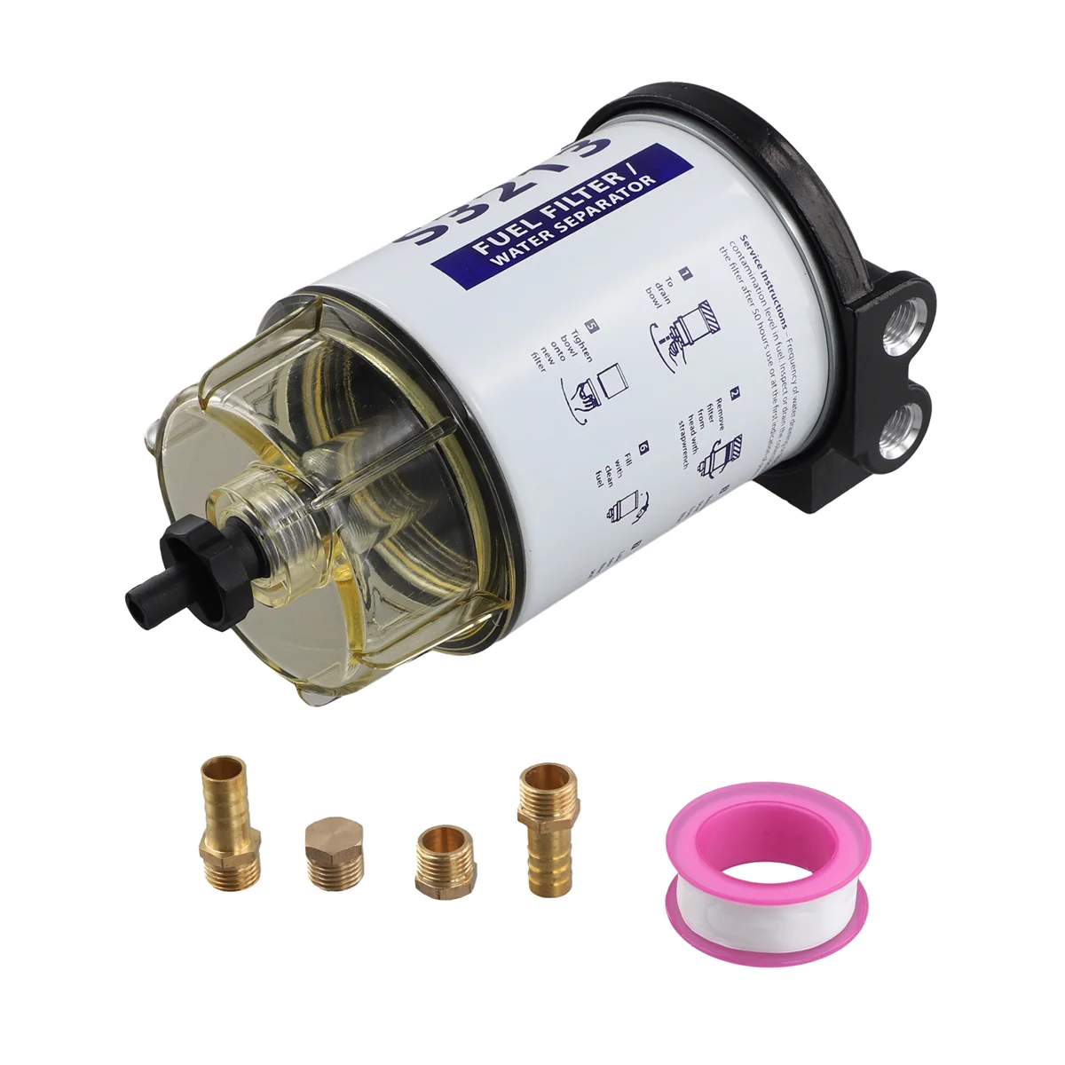 

R12T Fuel/ Water Separator Filter Engine XL-F-R12T-NEW for Racor 140R 120AT S3240 NPT ZG1/4-19