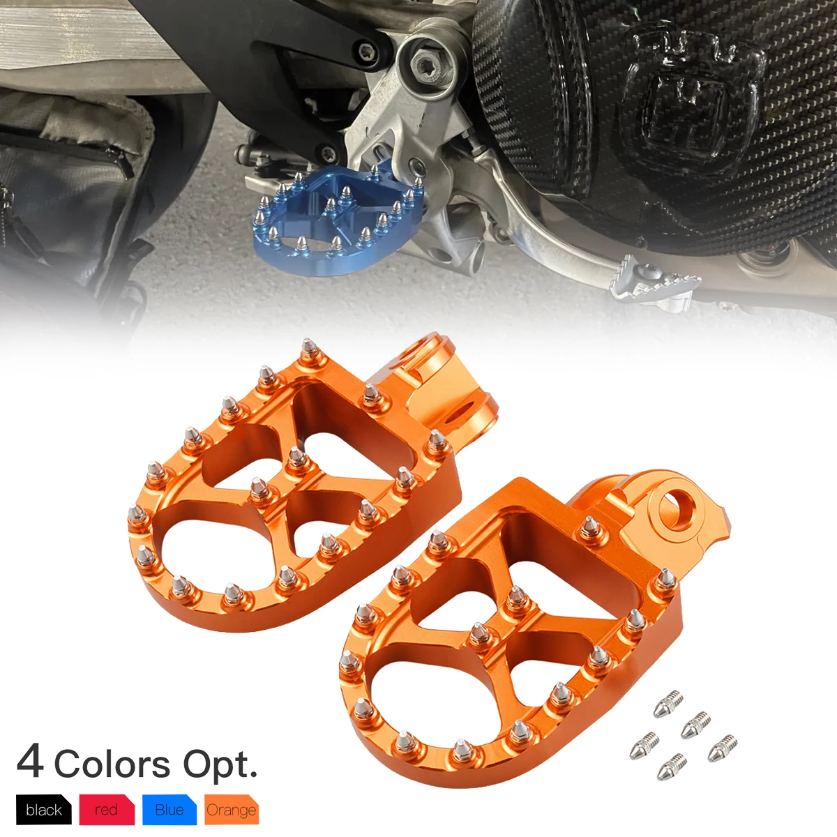 For KTM EXC 300 1998-2016 EXC EXC-F 125 250 300 350 450 500 530 EXC450F Motorcycle Foot Pegs Footrests XC XCW XCF-W 2006-2016