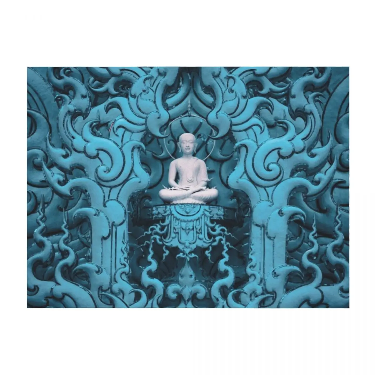 

Blue Buddha Throw Blanket Luxury Designer Sofa Throw blankets ands christmas decoration Blankets