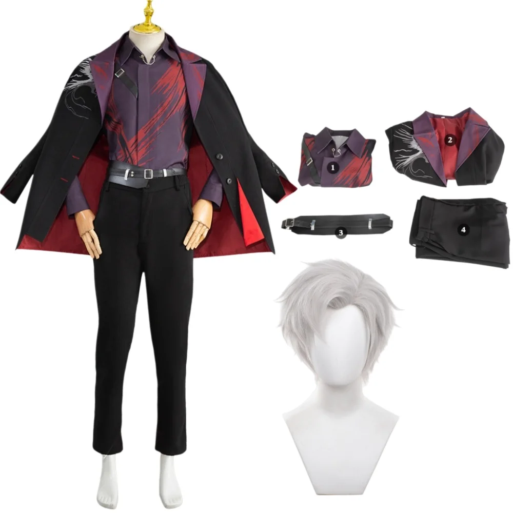 

Love and Deepspace Sylus Cosplay Costume Sylus Jackets Top Pants Synthetic Wig Outfit Party Carnival Costume