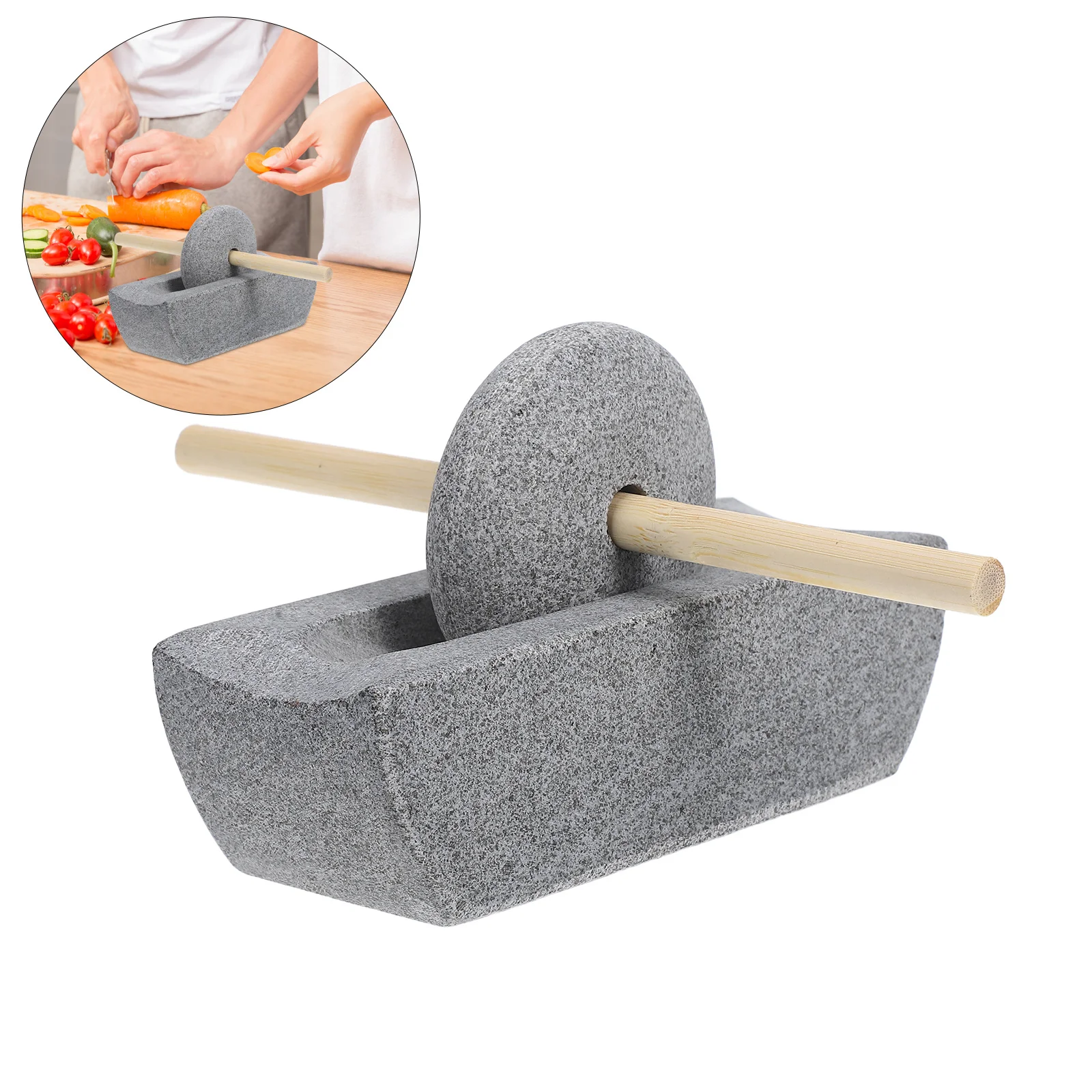 

1 set 1 Set Stone Grinder Manual Spice Grinder For Tea Coffee Beans Kitchen Use Traditional Chinese Craftsmanship