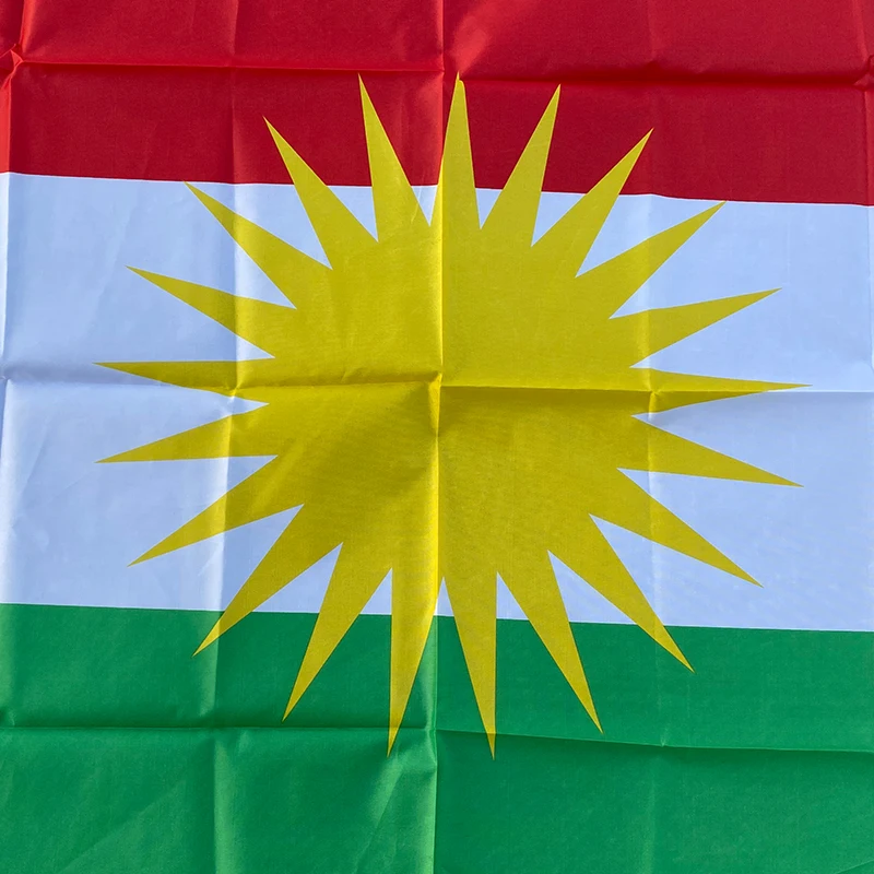 aerxemrbrae    90*150cm  Kurdish flag  Kurdistan  Bannes Hanging Polyester  for  Home Decoration flag