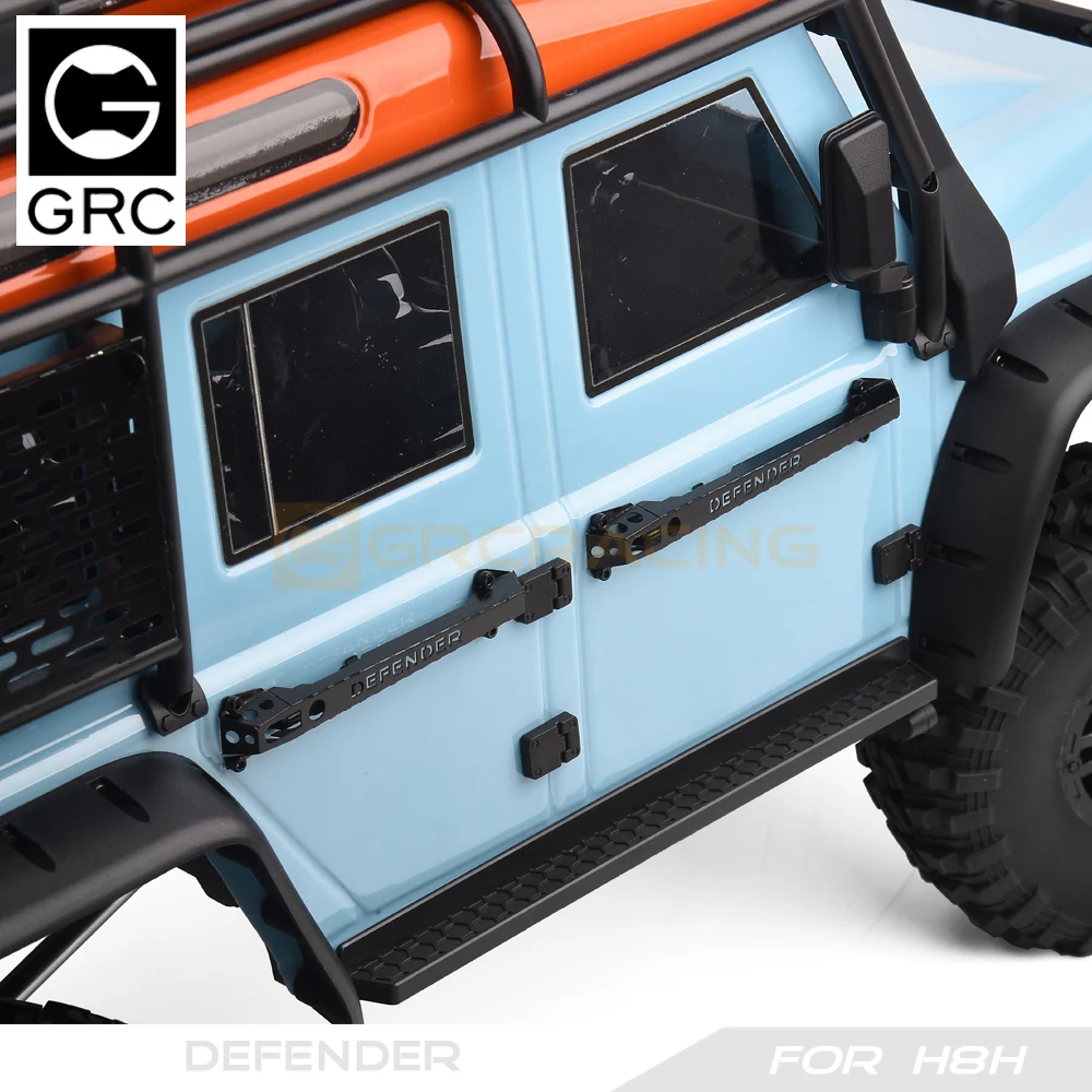 GRC 1/8 Edelstahl Türgriff Blätter Rüstung Schutz Metall Dekoration für H8H Defender Upgrade Option Teile # G190QS/QB