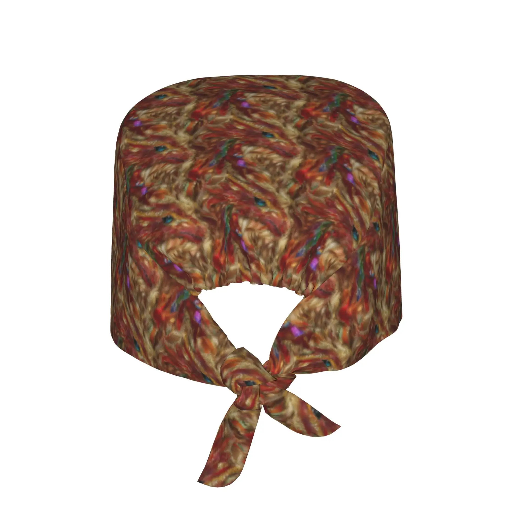 Phoenix Fire Dragon Breathable Nursing Work Cap Surgical Scrub Caps Nursing Hair Hats Work Scrubs Hat for Medical Surgical
