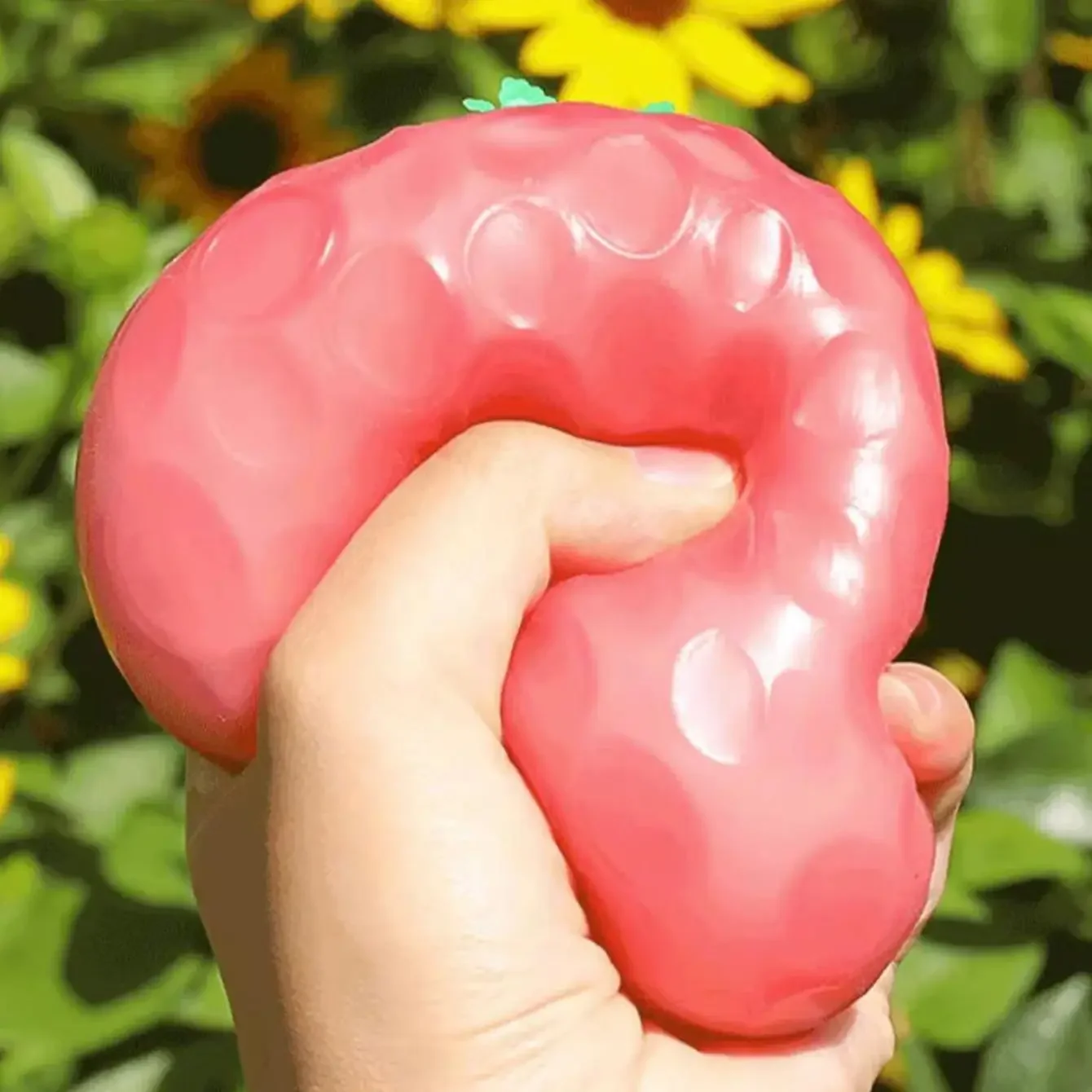 Decompressiespeelgoed Simuleerde Van Kleur Veranderende Aardbei Squishy Fruit Hand Anti-Stress Knijp Bal Voor Kinderen Sensorische Auti