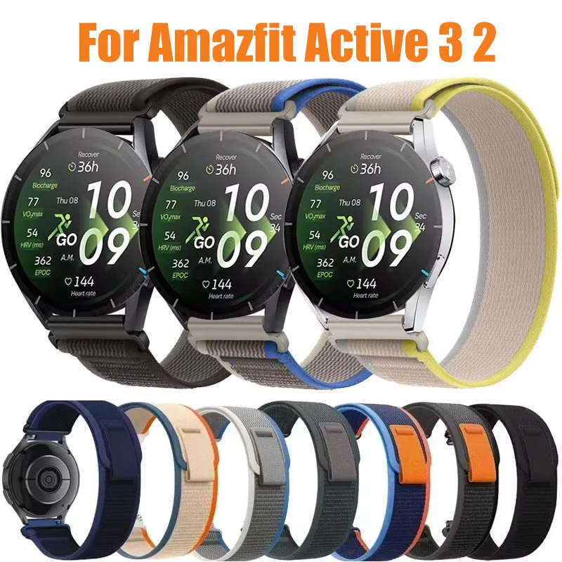 20mm Trail Loop für Amazfit Active 3 Premium/Active 2/Active Max, 22mm Nylonband für Amazfit Balance 2/Bip 6 5 3/GTR/GTS 4 3 2