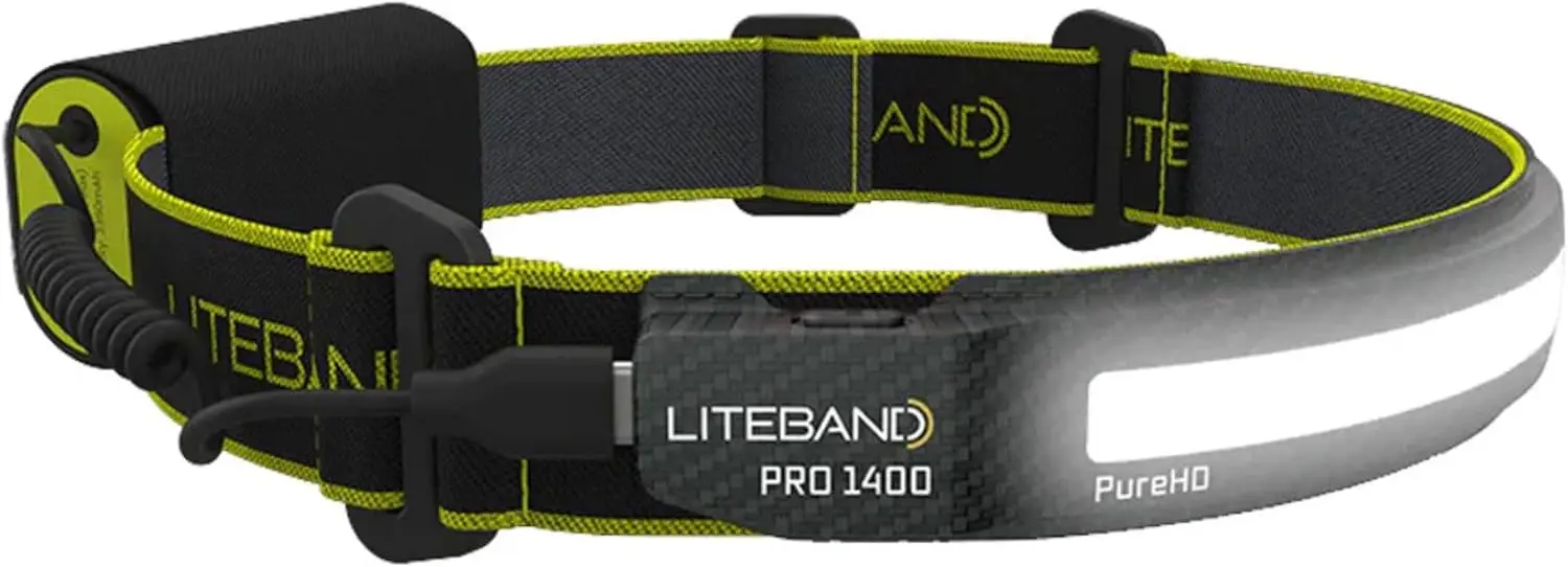 

Rechargeable LED Headlamp, 1400 Lumens, 210° Wide Beam, High CRI Light, Hard Hat Compatible, Professional Fit