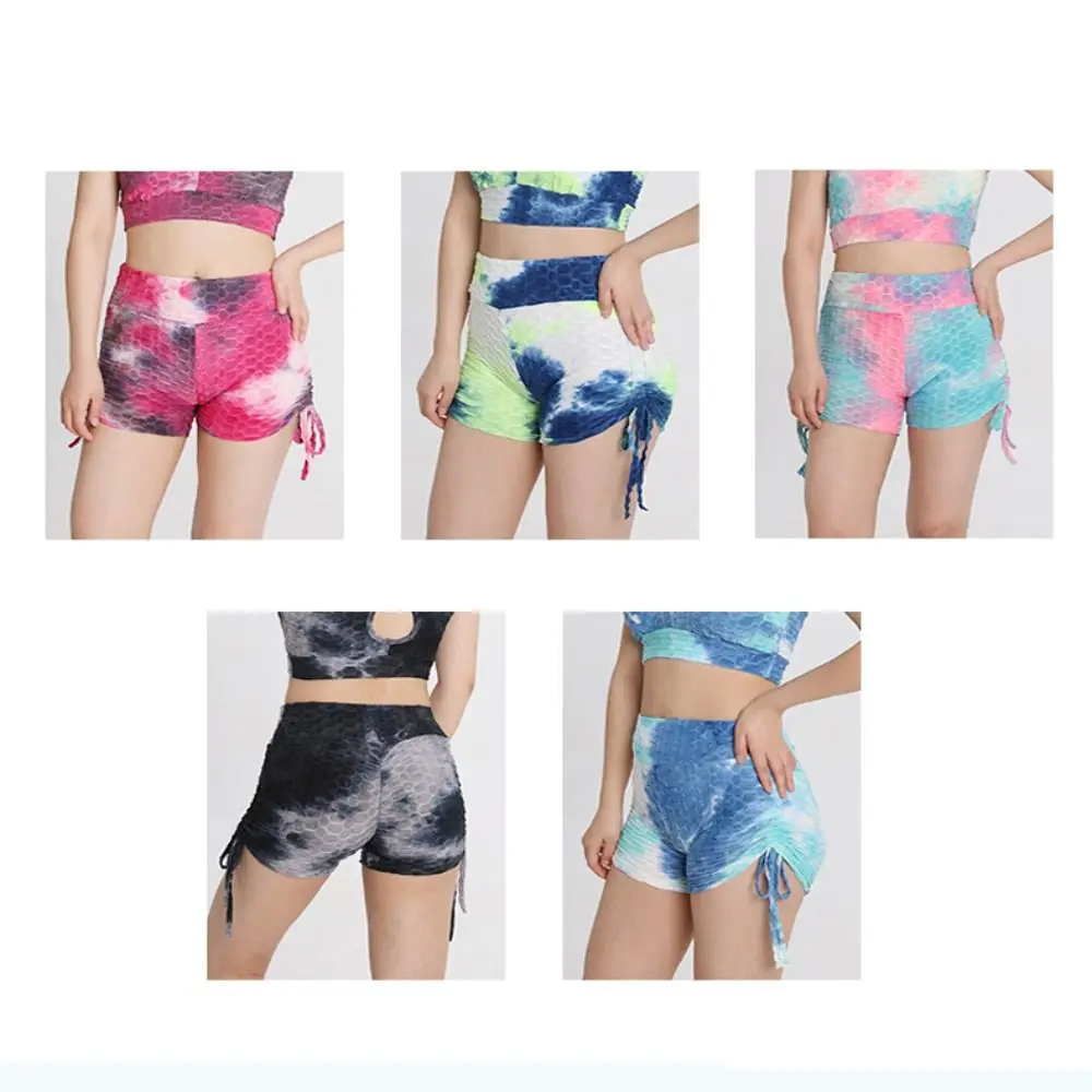 Women Drawstring Cycling Shorts Bow Seamless Elastic Breathable Tummy Control Butt Lifting Leggings Girls Workout Body Shaper