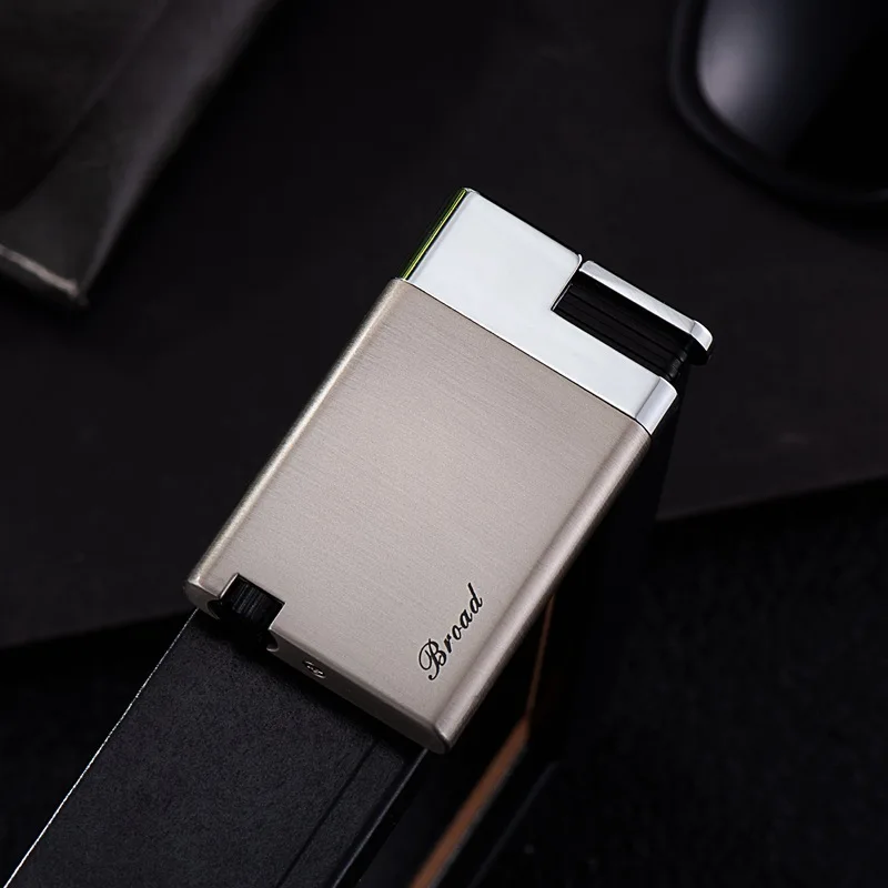 Broad Windproof Cigar Cigarette Lighter Jet Torch Gas Flames Unusual Lighters Smoking Accessory Butane Gadgets for Men Gifts