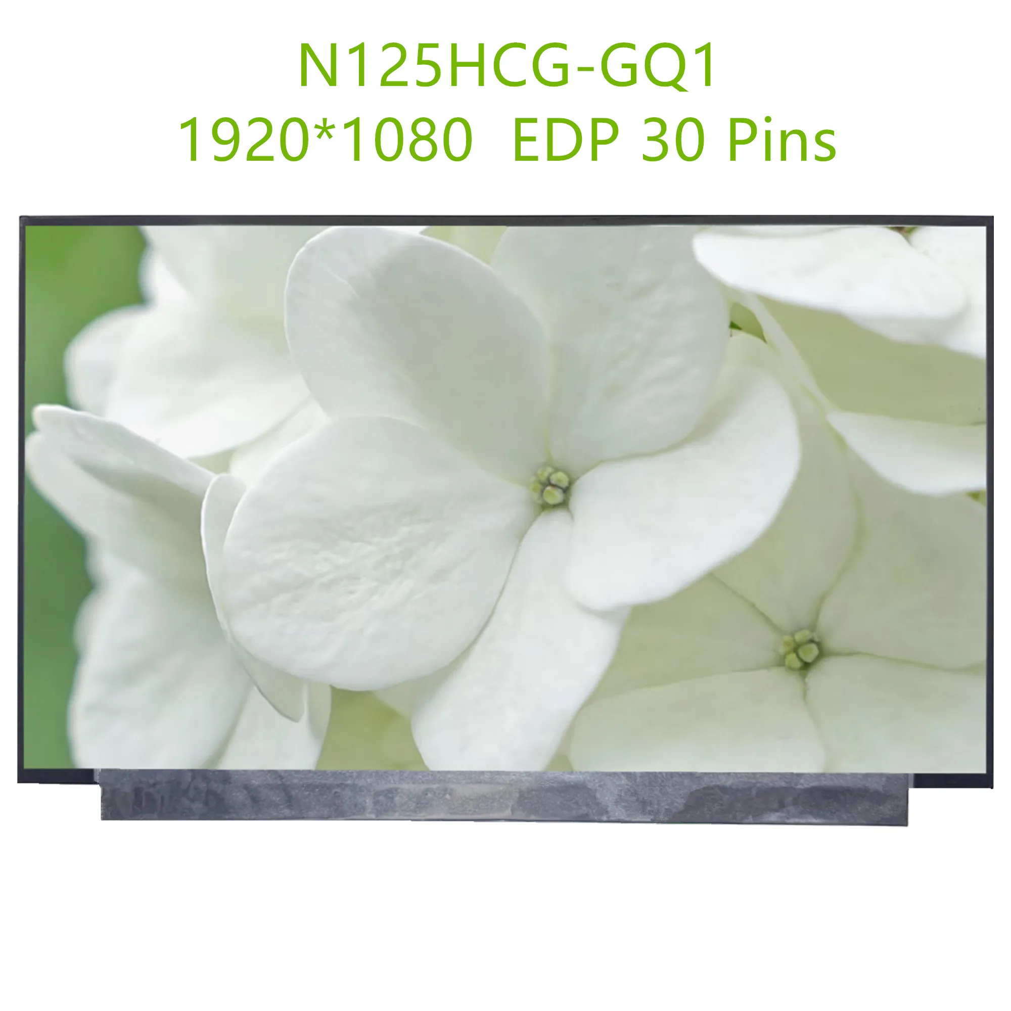 12.5'' LCD Sceen N125HCG-GQ1 400 cd/m² FHD Display Panel Matrix 1920*1080 EDP 30 Pins