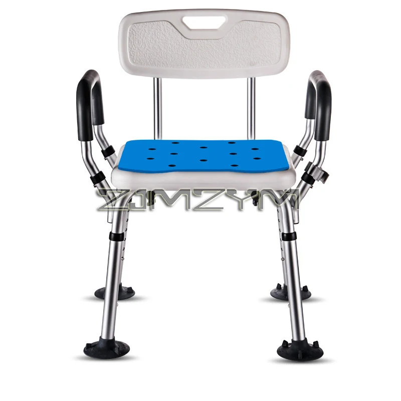 Aluminum Alloy Bath Chair With Armrest Seat Adjustable Height  Bath Chair for Elderly Disabled Shower With Seat Chair