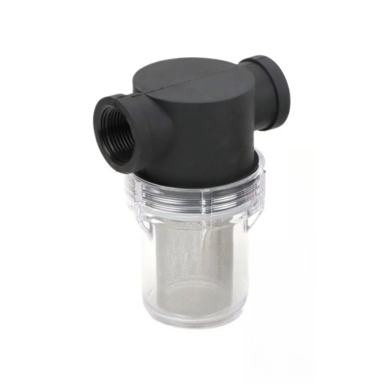 For Pipeline Water Filtration Accessory Transparent Plastic Filter Cup Stainless Steel Screen for 1/2‑1in Water Pipe Connection
