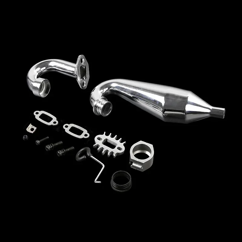 Uitlaatpijp en CNC Metalen Klem Fit voor 1/5 HPI ROVAN ROFUN KM GTB Racing BAJA 5B 5T 5SC Truck Onderdelen