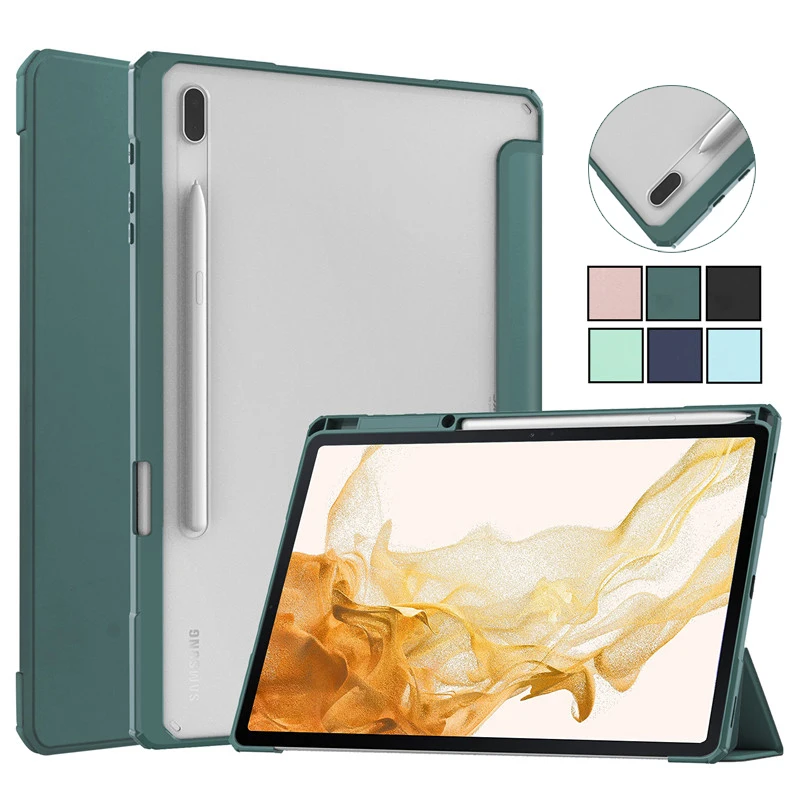 Dành Cho Samsung Galaxy Samsung Galaxy Tab S7 FE S8 Plus SM T733 Ốp Lưng Với Bút Thông Minh Từ Tính Cho Galaxy Tab s7 FE S8 Plus Máy Tính Bảng