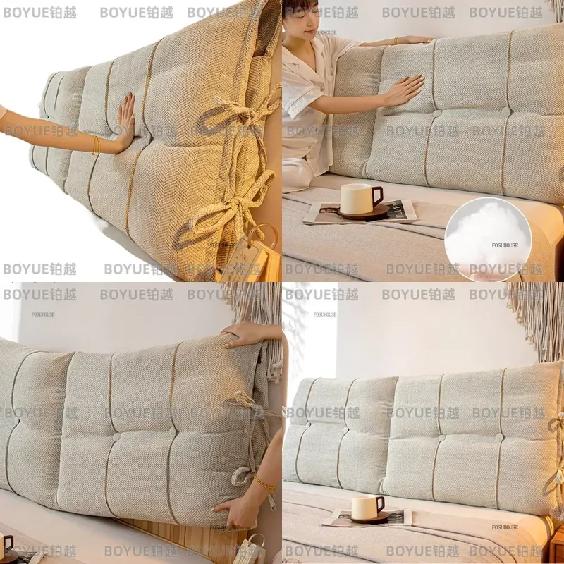 New Chenille Headboard for Bed Removable Washable Anti-Collision Soft Padding Modern Creative Furniture Design for Apartments