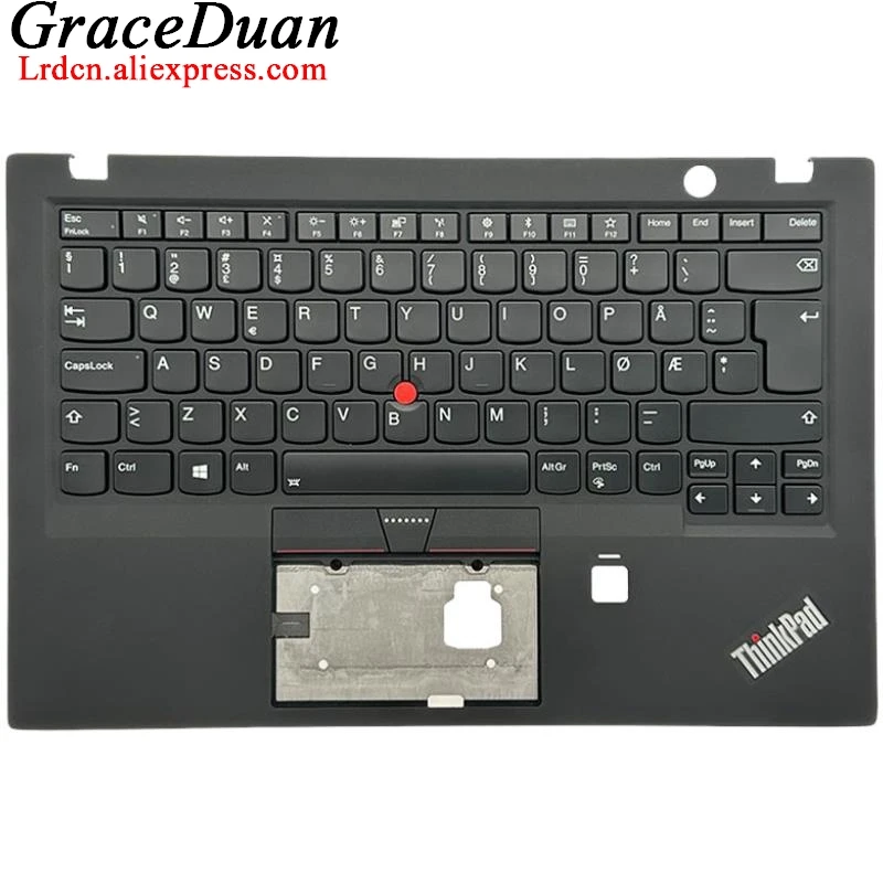 NO Norwegian Black Keyboard Upper Case Palmrest Shell Cover For Lenovo Thinkpad X1 Carbon 5th Gen5 G5 01LX526 01LV322 01LX566 01