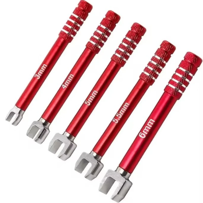 Medium Carbon Steel Open-End Wrench Set 3/4/5/5.5/6mm for 1/10 RC Crawler Car - Set of Turning And Lever Wrench Tools for Car Ma