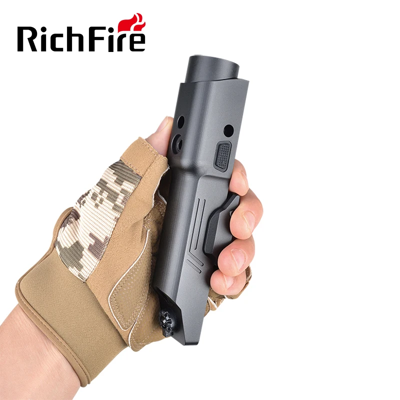 Richfire SFD-108 Tactical Flashlight SST40 1600 Lumens Magnetic Charger Geen Laser Sight with Led Combo Gear-20mm Mount Size