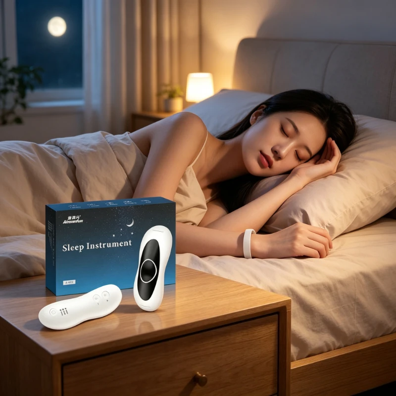 Handheld EMS Microcurrent Relaxation Device 3 Modes 15 Levels Wireless Portable Sleep Routine Wellness Tool Home 릴랙스 기기