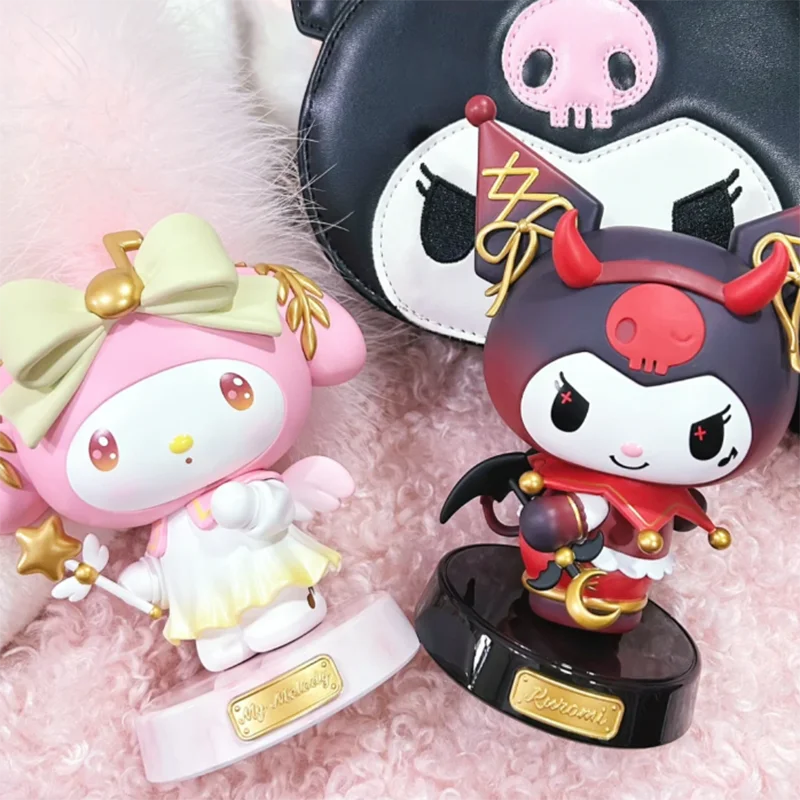 

Фигурка Sanrio Kuromi Doll My Melody, серия фигурок, мультяшное аниме, украшение в стиле Leshen, модное периферийное украшение для девочек