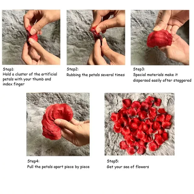 100-10000Pcs Top Colorful Artificial Fake Rose Petals Red White Gold Roses Petal Flowers Romantic Wedding Party Valentine Decor 6