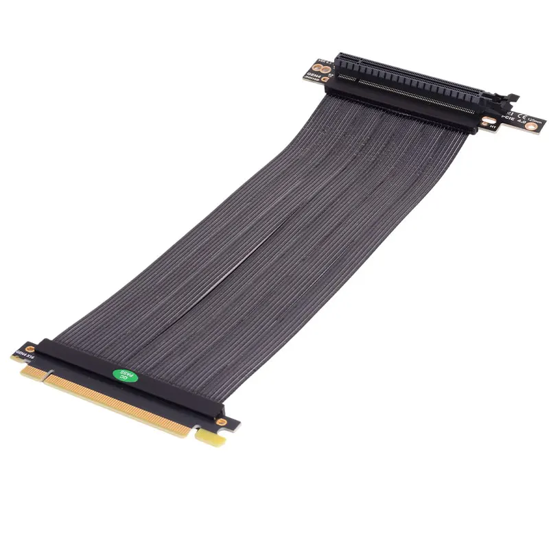 ADT-Link PCIE 4.0 X16 270° GEN4 Graphics Card Extension Cable Anti Right Angle Riser for 217e NZXT H1 case Gaming PC Accessories